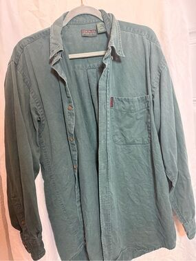 Vintage-Style Button-Down Shirt Jacket —